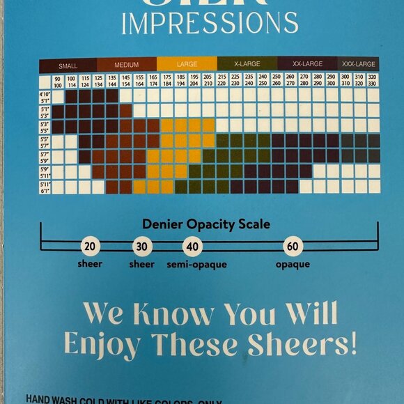 Silk Impressions Sheer All Day Control Top High Waisted Tights 4 Pairs XXL Black - Picture 4 of 11